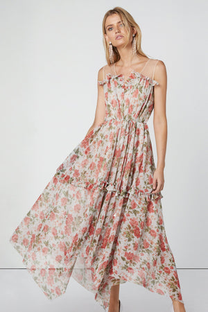 Pleated Floral Dress-Elliatt-Ring Dress