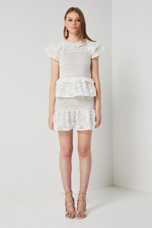 White lace party dress-Elliatt-Savannah Dress