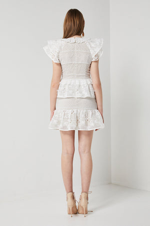 White lace party dress-Elliatt-Savannah Dress