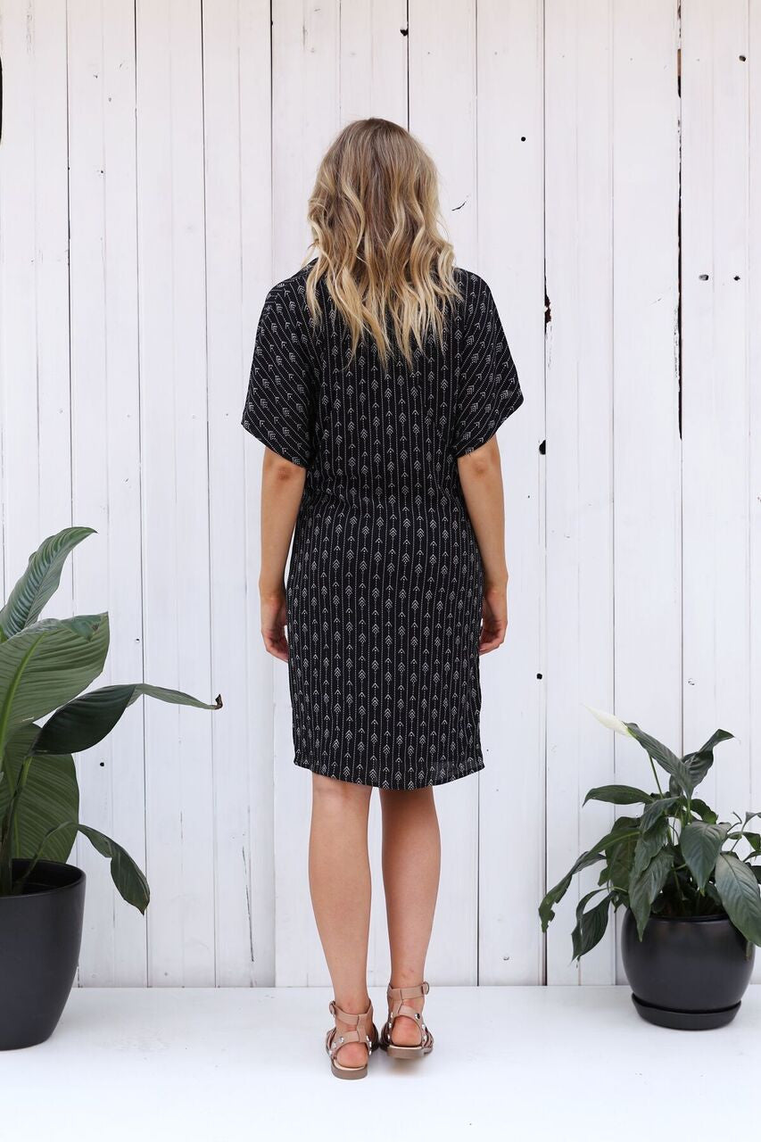 Lost in Lunar Crescent Moon Shirt Dress