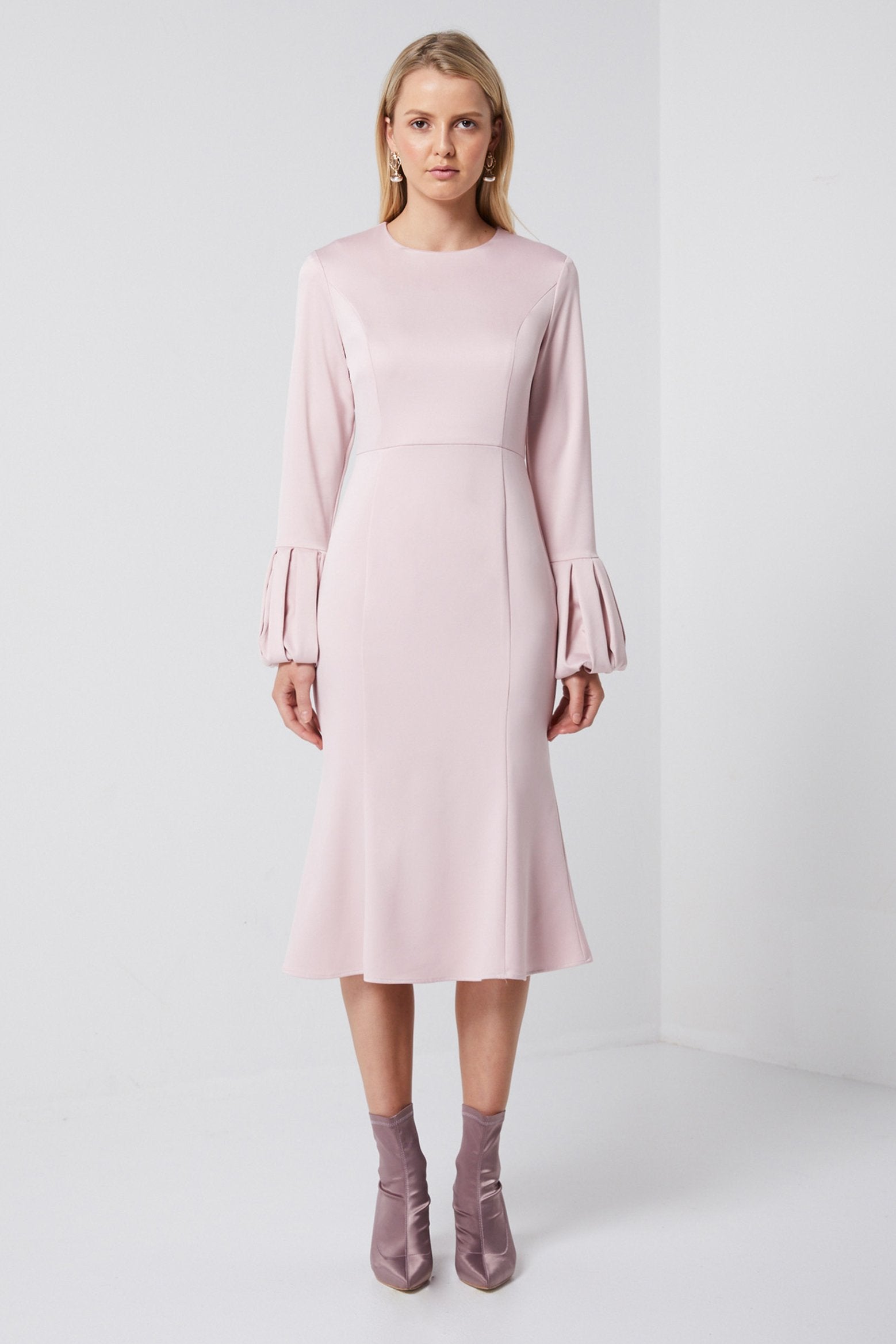 Pink Satin Dress-Elliatt-Showcase Dress