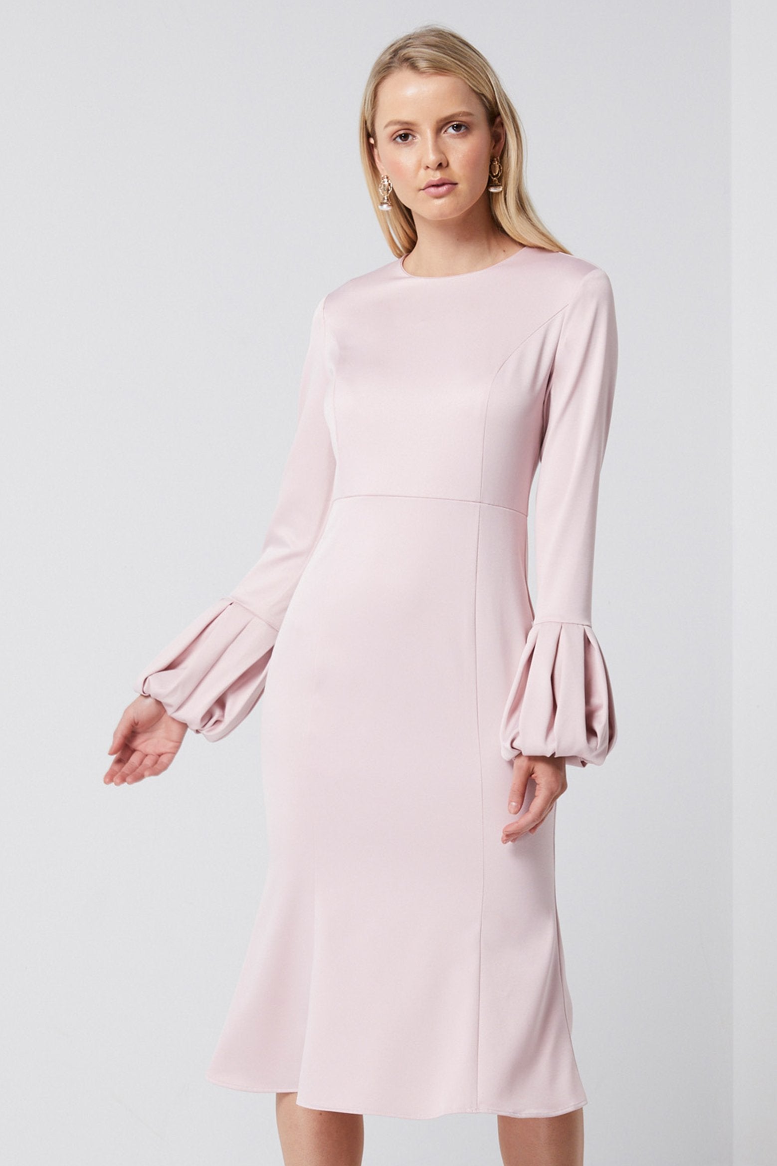 Pink Satin Dress-Elliatt-Showcase Dress