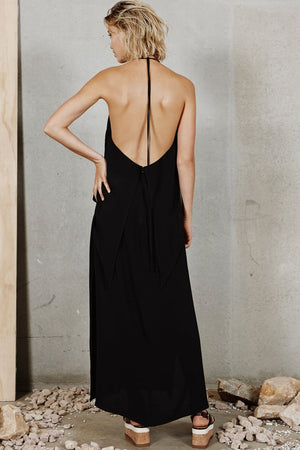 Ladies Dress - Black - August {street} - Too Late Maxi Dress