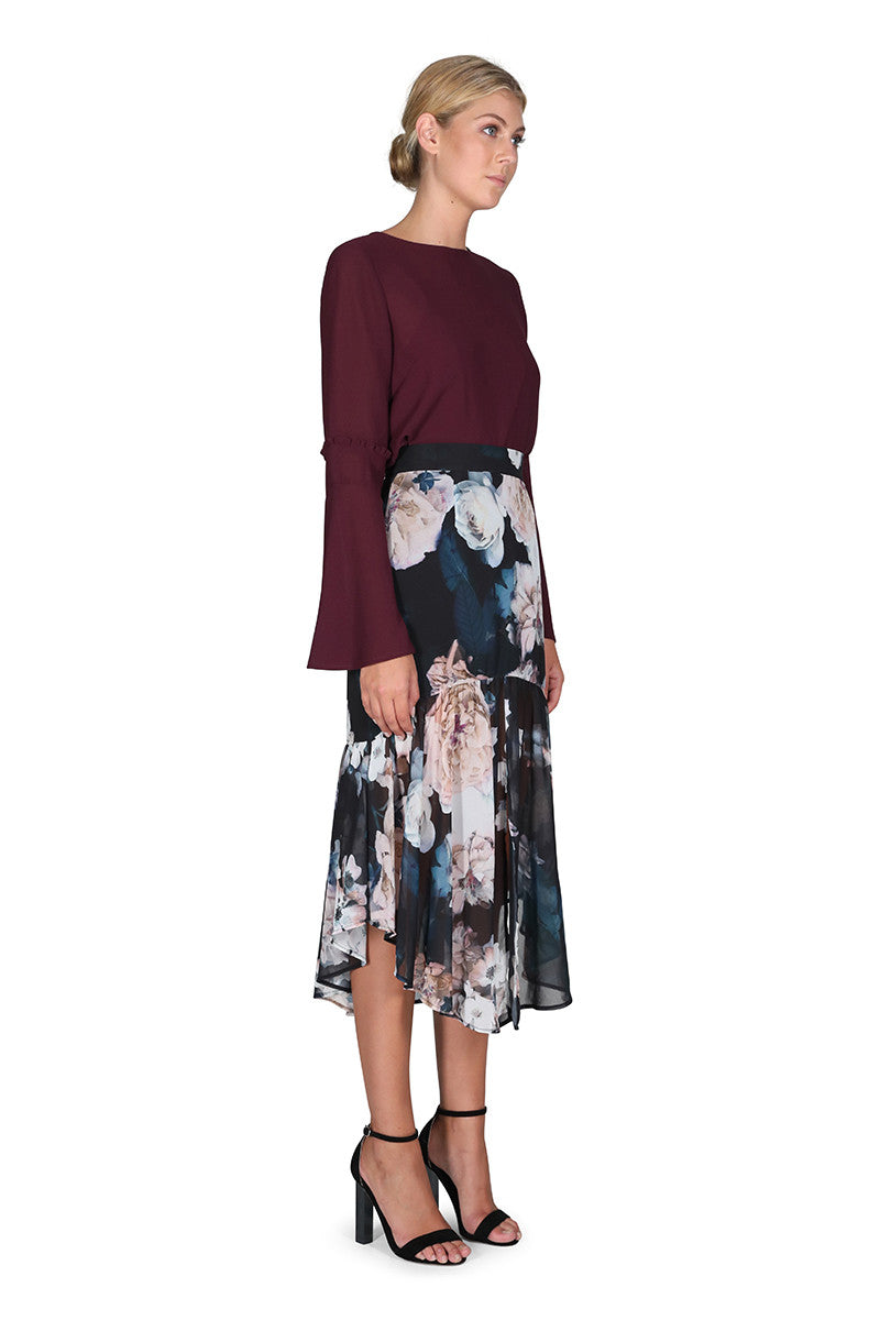 Cooper St The Great Florescence Midi Skirt