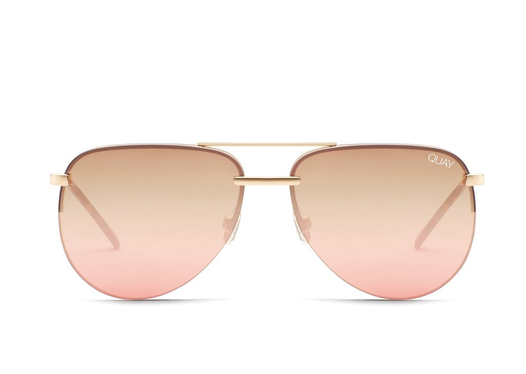 Quay Eyewear The Playa Gold / Brown Pink Fade