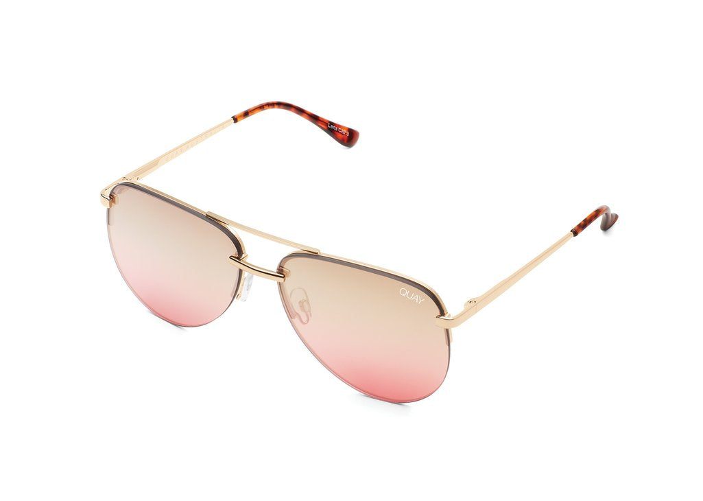 Quay Eyewear The Playa Gold / Brown Pink Fade