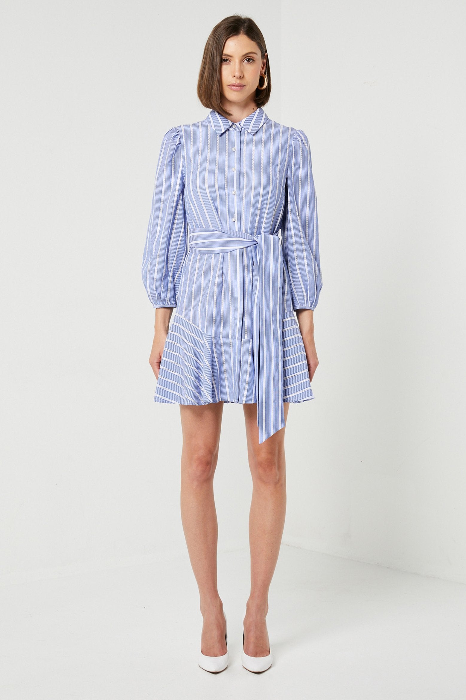 Stripped Blue Cotton dress-Elliatt-Tiramisu Dress
