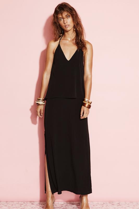 Ladies Dress - Black - August {street} - Too Late Maxi Dress