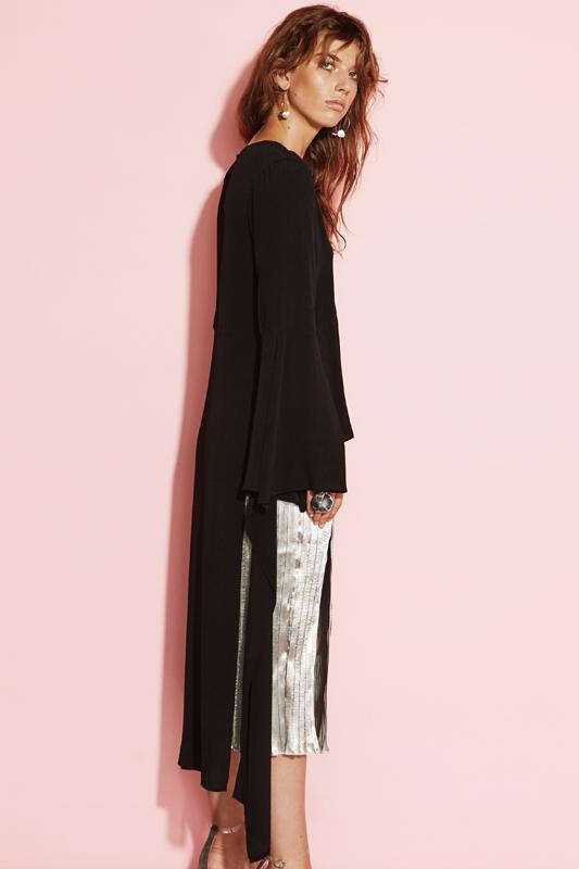 Ladies Top - Black - August {street} - Too Late Tunic Top