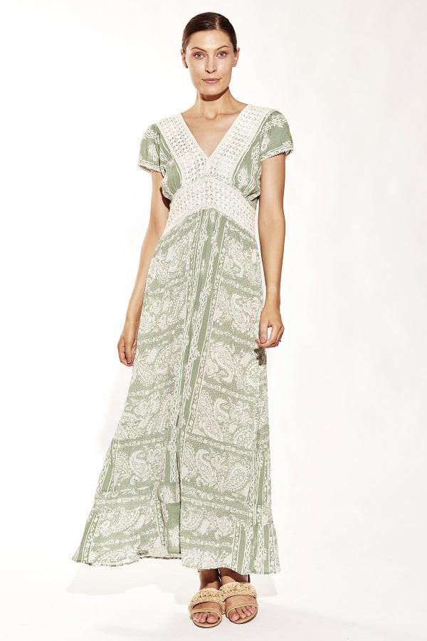 green Maxi Dress-Solito-Tulum Maxi