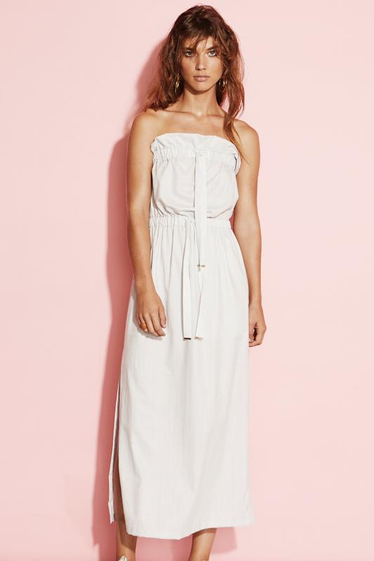 Ladies Dress - Strapless - August ST - Twisted Nerve Midi Dress