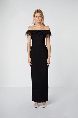 Black Evening Dress-Elliatt-Veil Dress