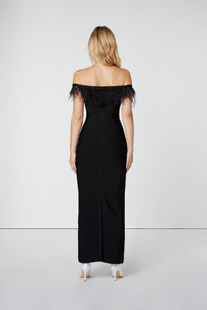 Black Evening Dress-Elliatt-Veil Dress