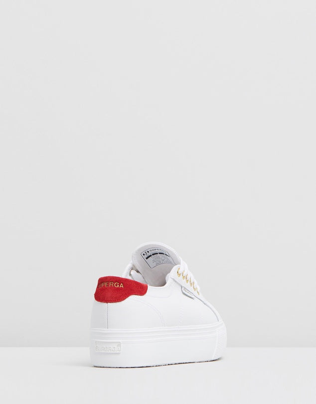 White Superga 2790 Superga Womens Leather Sneakers Ladies Shoes
