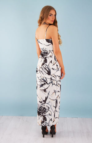 Celine Floral Wrap Maxi Dress