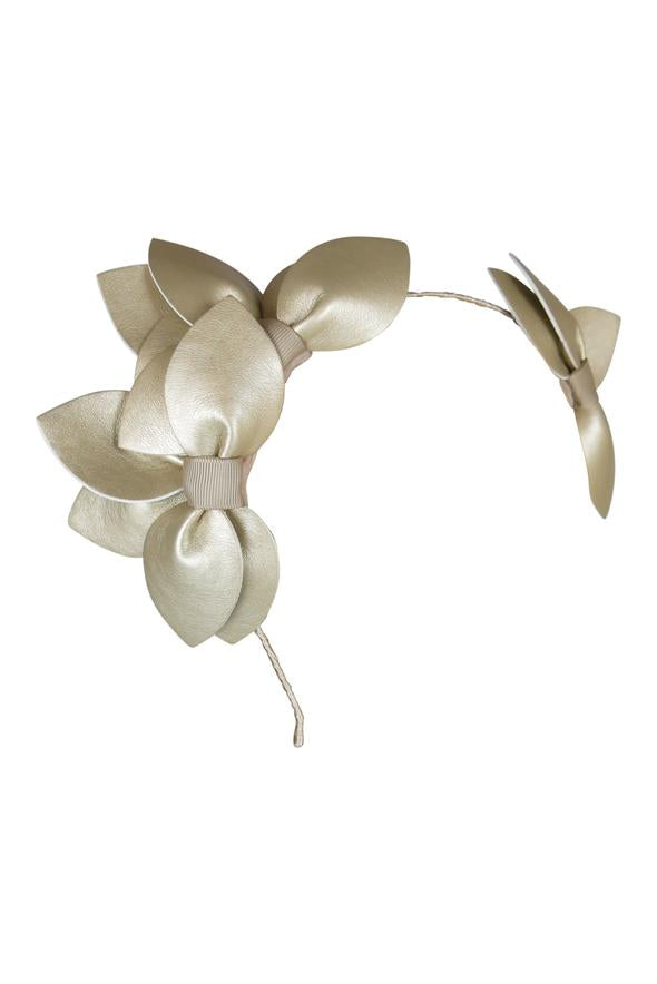 Gold Fascinator-morgan and Taylor-Sheridan Fascinator