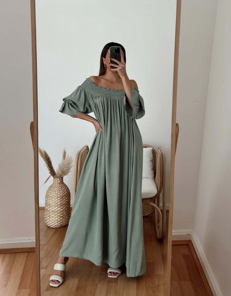 Gray chiffon maxi on sale dress