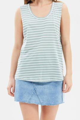 Nude Lucy-Ladies Stripe Tank top-Collins Scoop Tank