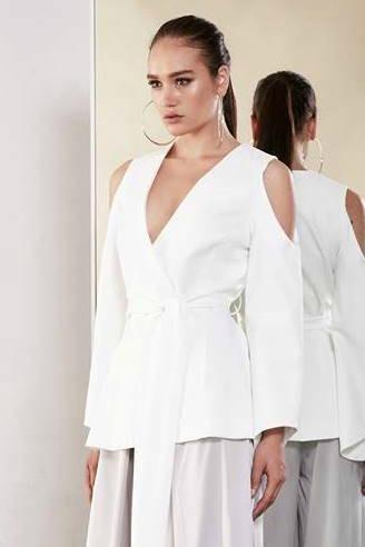 Ladies Jacket -Eliya Jacket White - Bless'ed