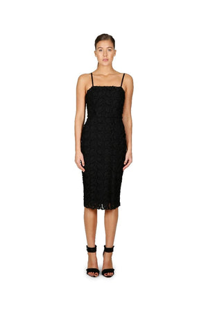 Ladies Dress - Cooper St - Black - Floral Mirage Lace Midi Dress