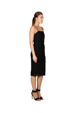 Ladies Dress - Cooper St - Black - Floral Mirage Lace Midi Dress