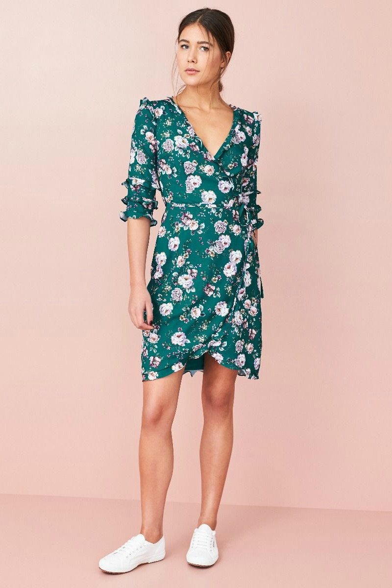 Garden Beam Wrap Dress