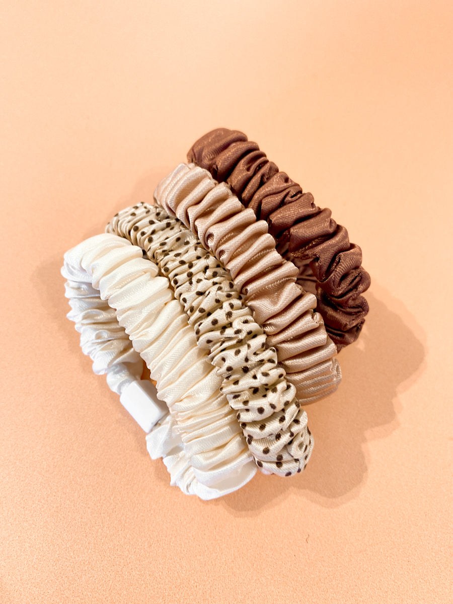Slim Satin Scrunchie Pack
