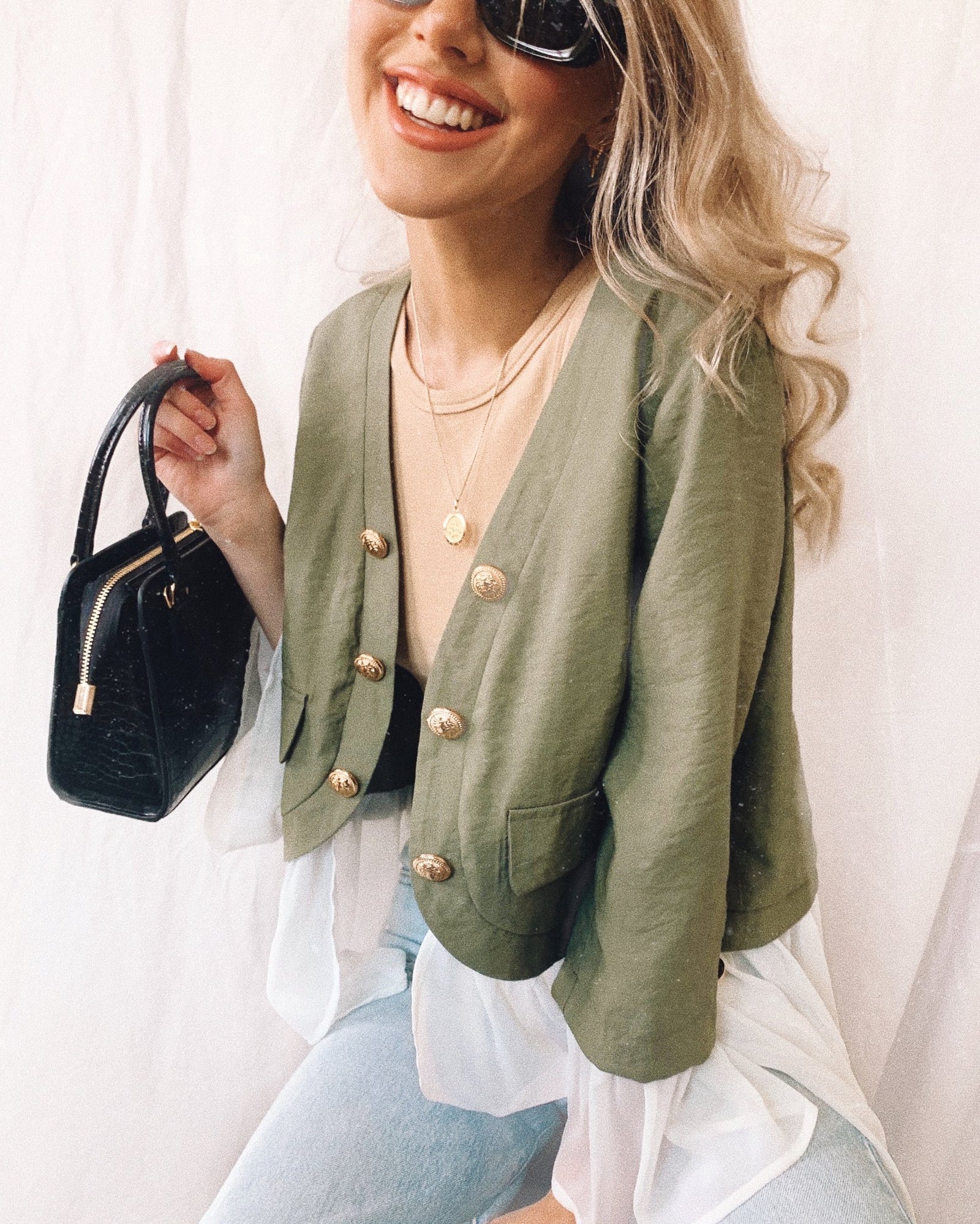 Khaki Jacket-Gold Buttons-Bagira-Peep Jacket