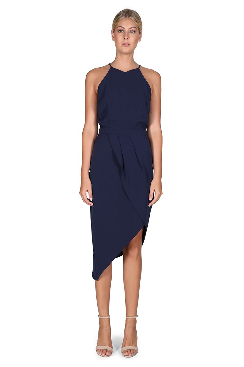 Ladies Navy Dress - Cooper St - Riverside Drape Dress