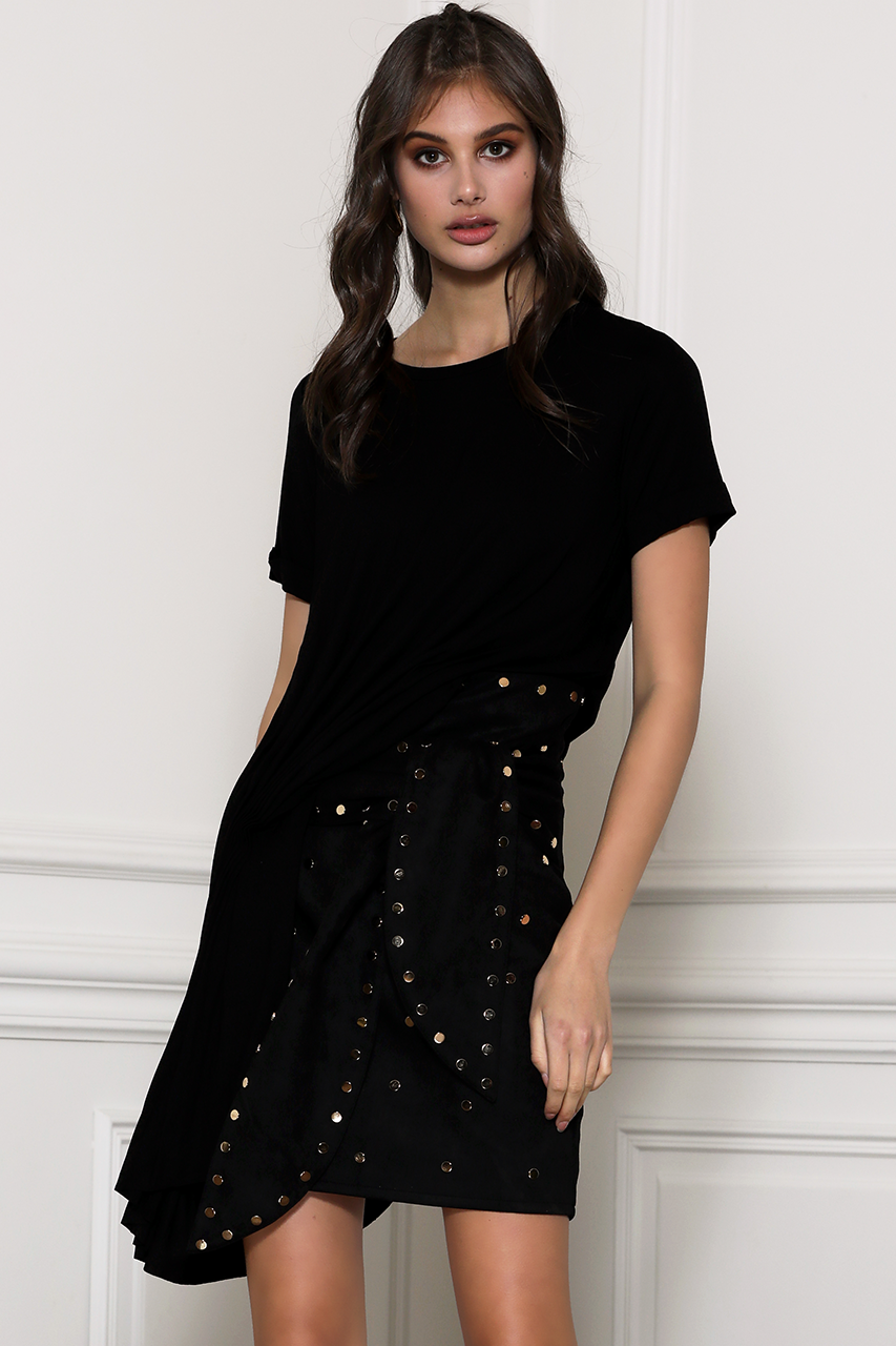 Ladies Top - Tee - Black - White - Prem The Label - Rolling Stones Tee