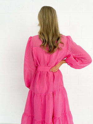 FL Basic-Serena Dress Hot Pink